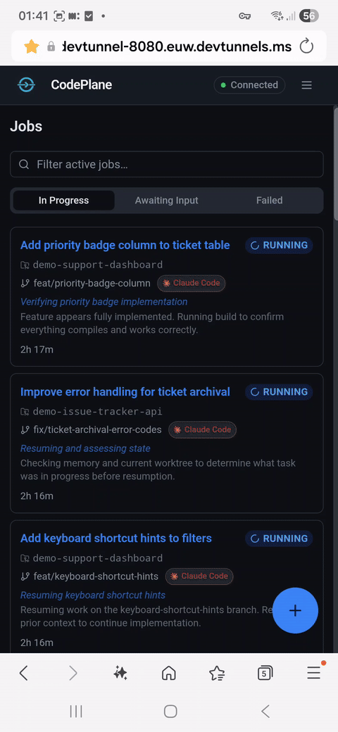 Create Job — Mobile